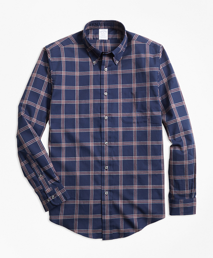 Regent Fit BB#1 Windowpane Flannel Sport Shirt