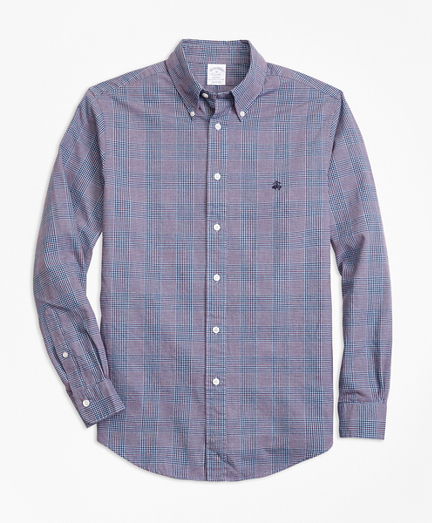 Regent Fit Brushed Oxford Glen Plaid Sport Shirt