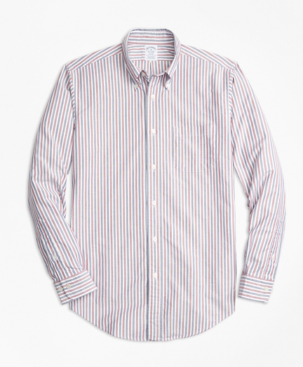 Regent Fit Oxford Stripe Sport Shirt - Brooks Brothers