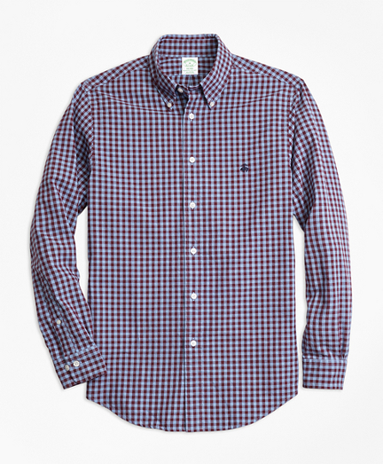 Milano Fit Brushed Oxford Gingham Sport Shirt