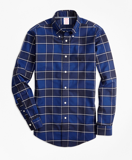 Non-Iron Madison Fit Graph Check Sport Shirt