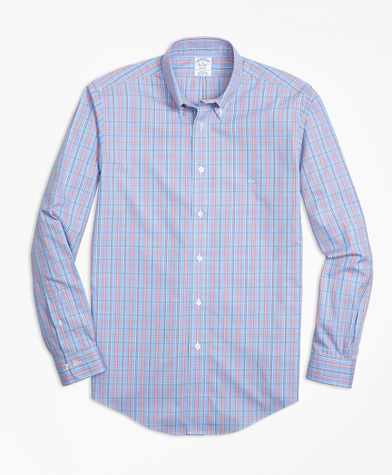Non-Iron Regent Fit Three-Color Windowpane Check Sport Shirt