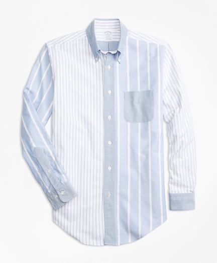 Regent Regular-Fit Sport Shirt, Oxford Fun Stripe - Brooks Brothers