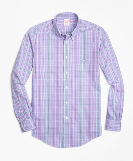 Non-Iron Madison Fit Three-Color Windowpane Check Sport Shirt