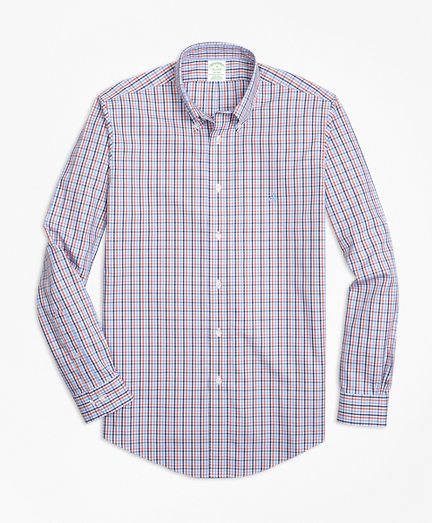 Non-Iron Milano Fit Three-Color Gingham Sport Shirt