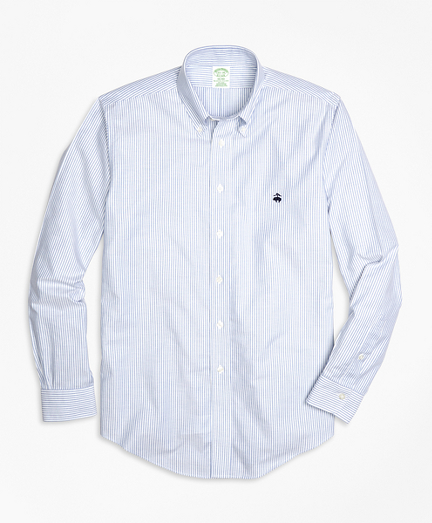Non-Iron Milano Fit Oxford Stripe Sport Shirt