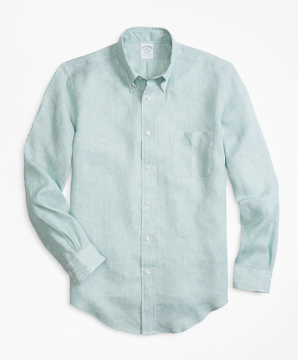 brooks brothers mens linen shirts