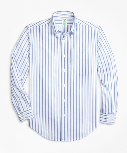 Milano Fit Oxford Alternating Stripe Sport Shirt