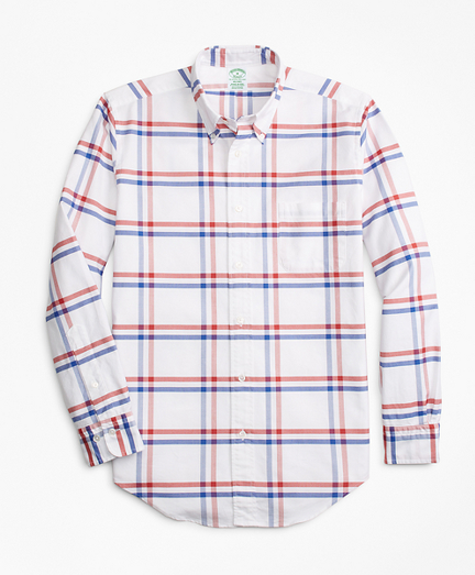 Milano Fit Oxford Windowpane Sport Shirt
