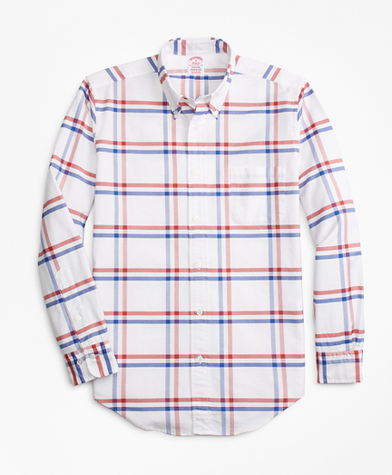 Madison Fit Oxford Windowpane Sport Shirt