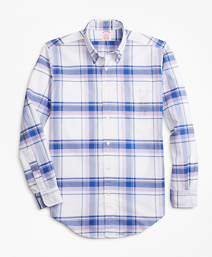 Madison Fit Oxford Plaid Sport Shirt