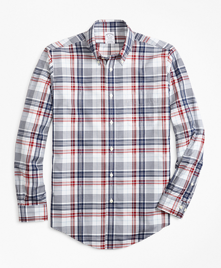 Non-Iron Regent Fit Dobby Plaid Sport Shirt