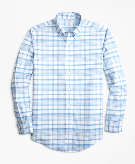 Non-Iron Regent Fit Tonal Plaid Sport Shirt
