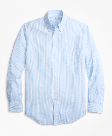 brooks brothers seersucker shirt