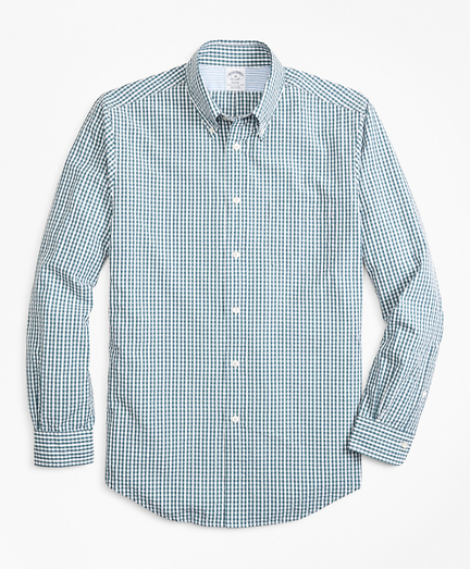 Regent Fit Gingham Seersucker Sport Shirt