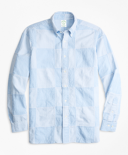 Milano Fit Patchwork Seersucker Sport Shirt