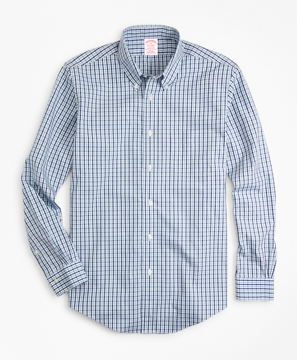 Non-Iron Madison Fit Two-Color Gingham Sport Shirt
