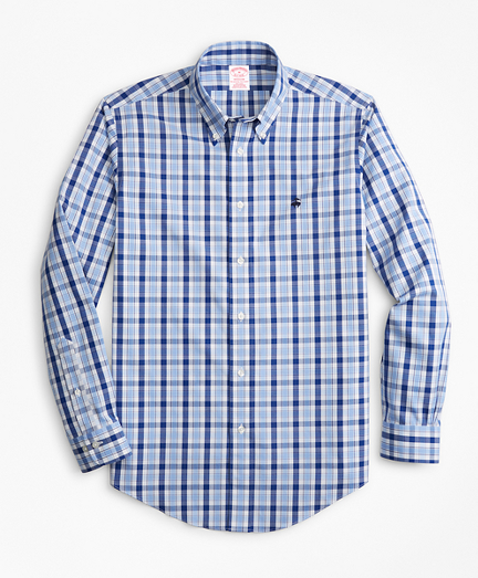 Non-Iron Madison Fit Brushed Plaid Sport Shirt
