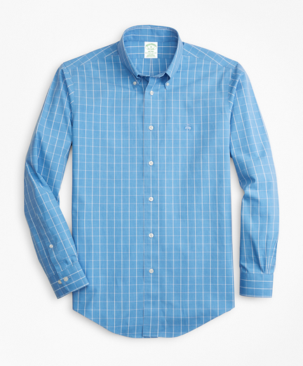 Non-Iron Milano Fit Windowpane Sport Shirt