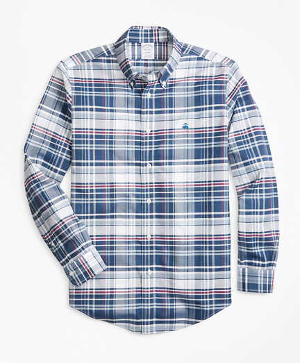 Non-Iron Regent Fit Bold Plaid Sport Shirt