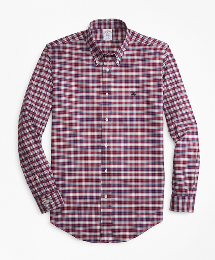 Non-Iron Regent Fit Heathered Check Oxford Sport Shirt