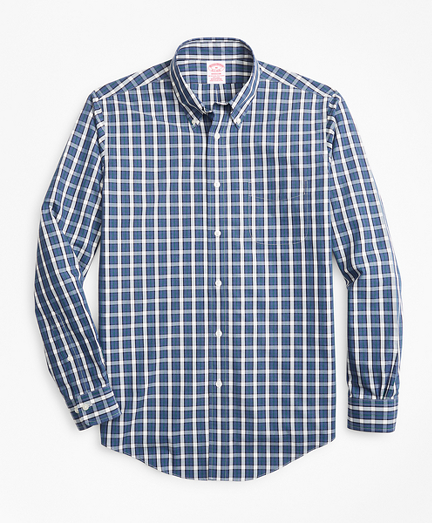 Non-Iron Madison Fit Large Check Sport Shirt