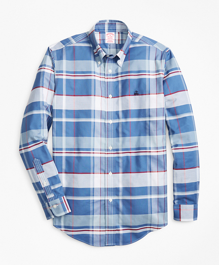 Non-Iron Madison Fit Plaid Sport Shirt