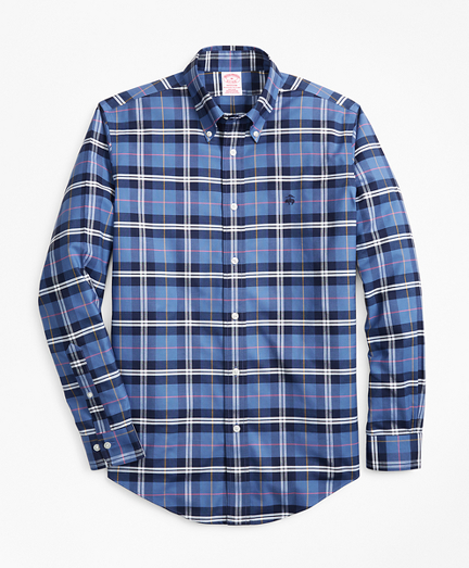 Non-Iron Madison Fit Plaid Sport Shirt