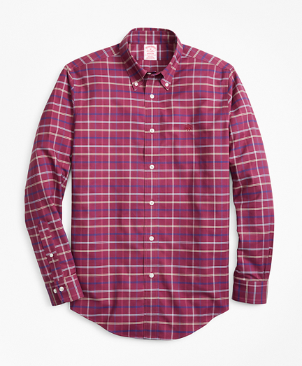 Non-Iron Madison Fit Windowpane Sport Shirt