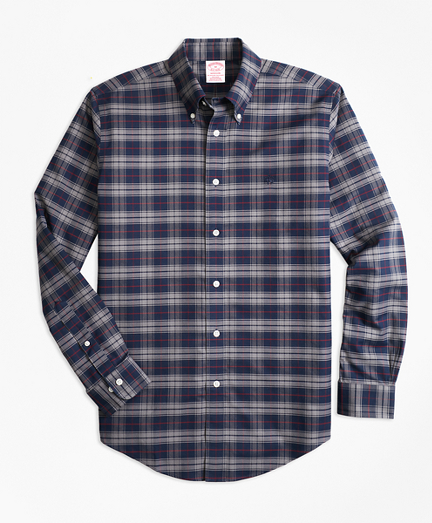 Non-Iron Madison Fit Plaid Sport Shirt