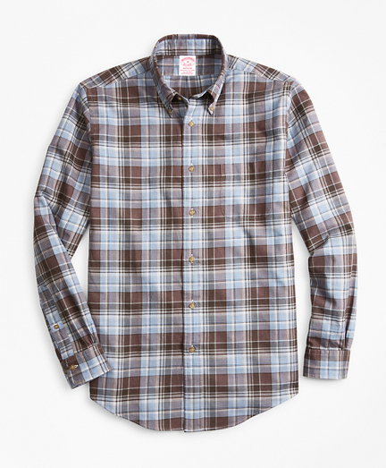 Madison Fit Plaid Flannel Sport Shirt