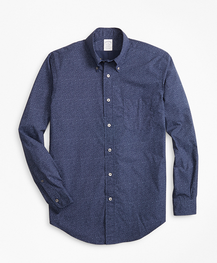 Regent Fit Floral Indigo Sport Shirt