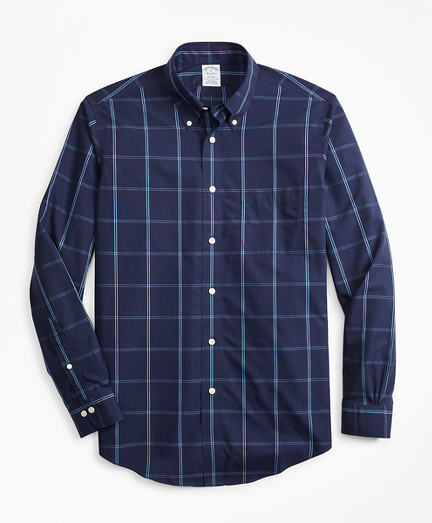 Non-Iron Regent Fit Windowpane Sport Shirt
