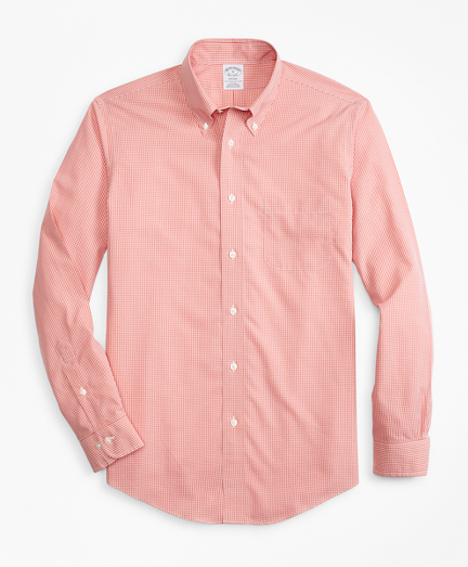 Non-Iron Regent Fit Micro-Gingham Sport Shirt