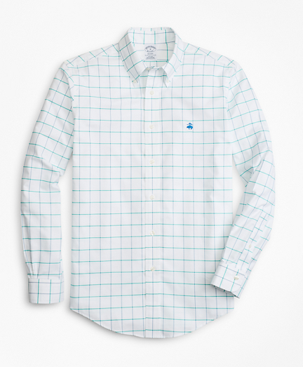Non-Iron Regent Fit Fine-Windowpane Sport Shirt