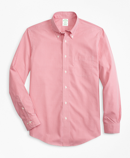 Non-Iron Milano Fit Micro-Gingham Sport Shirt