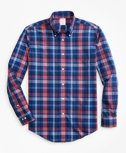 Non-Iron Madison Fit Bold Multi-Plaid Sport Shirt