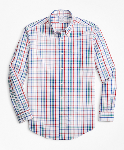 Non-Iron Regent Fit Multi-Windowpane Sport Shirt