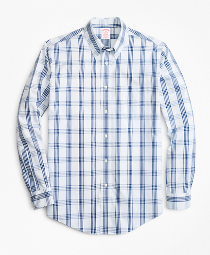 Non-Iron Madison Fit Bold Windowpane Sport Shirt