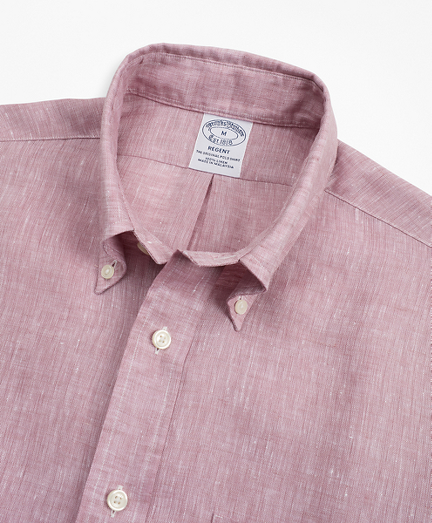 brooks brothers linen shirt short sleeve