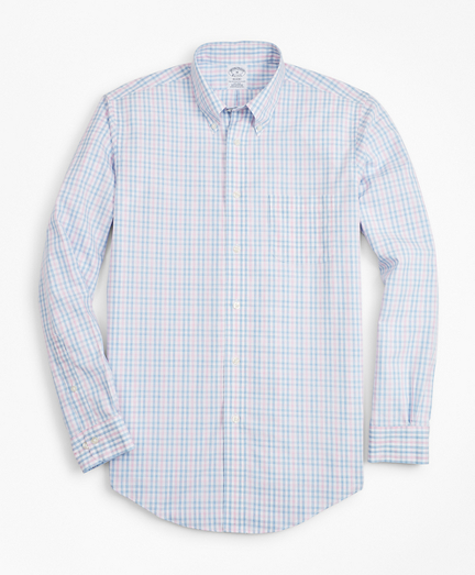 Non-Iron Regent Fit Pink Gingham Sport Shirt