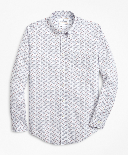 Luxury Collection Regent Fitted Sport Shirt, Button-Down Collar Floating Flower Print