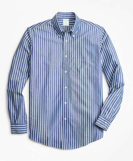 Non-Iron Milano Fit Wide Stripe Sport Shirt