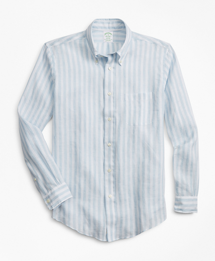 Milano Fit Stripe Irish Linen Sport Shirt