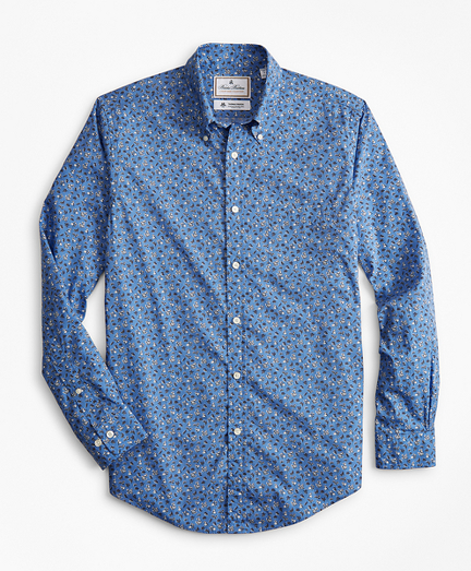 Luxury Collection Regent Fitted Sport Shirt, Button-Down Collar Floral Print