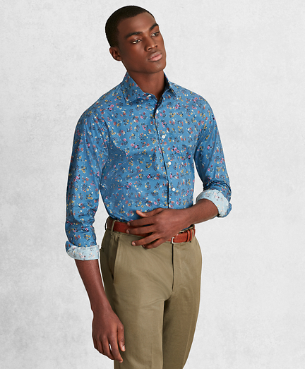 brooks brothers floral shirt