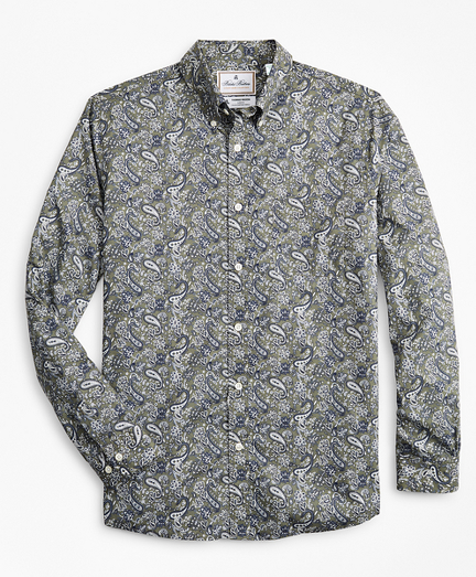 slim fit paisley print shirt