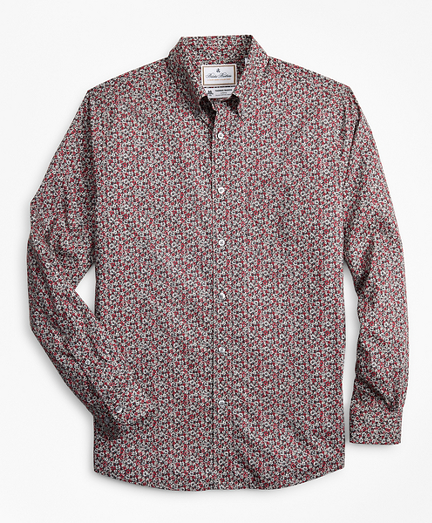 Luxury Collection Milano Slim-Fit Sport Shirt, Button-Down Collar Floral Print