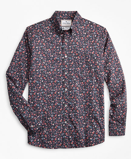 Luxury Collection Madison Classic-Fit Sport Shirt, Button-Down Collar Rose Print