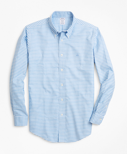 Non-Iron Regent Fit Heathered Gingham Sport Shirt